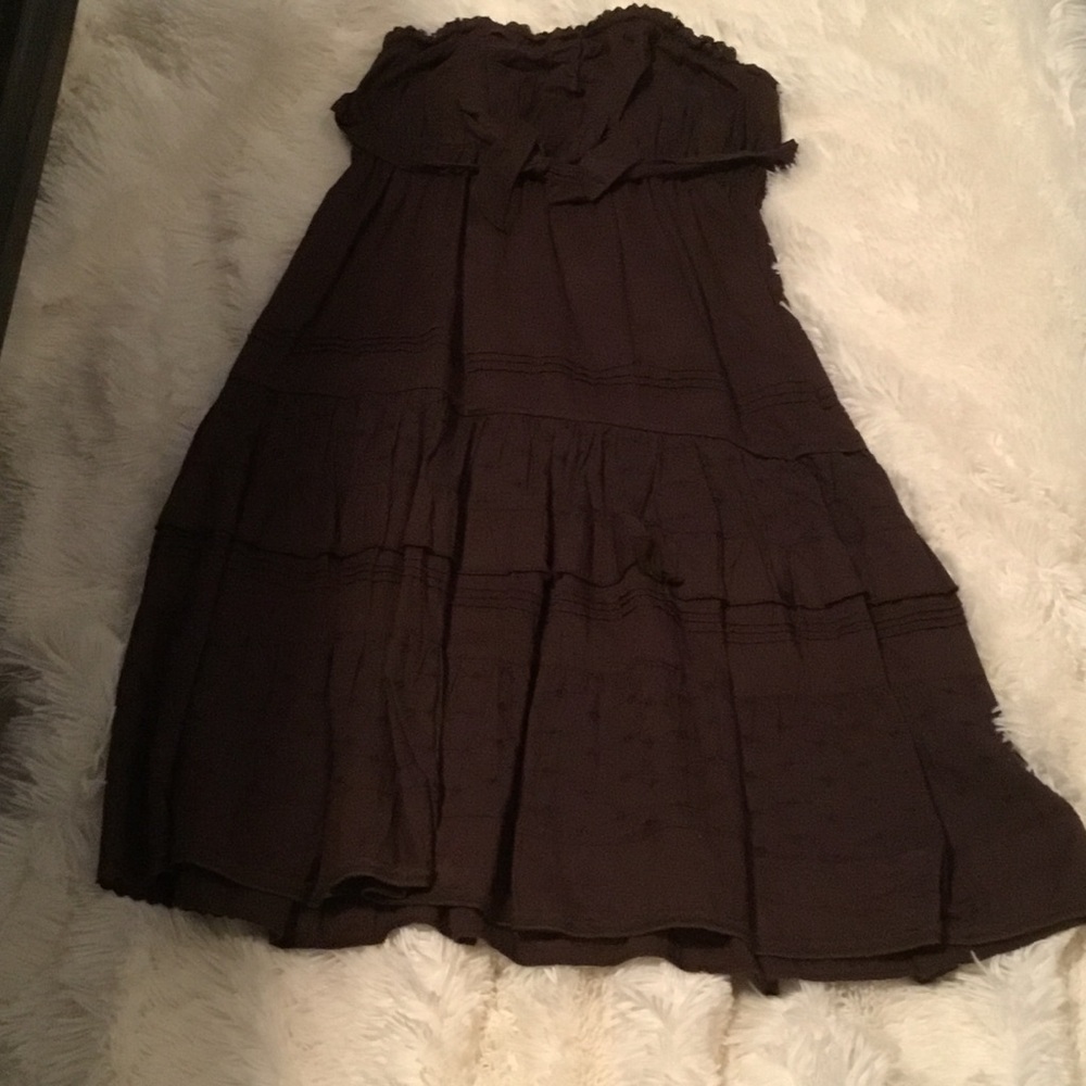 Brown Strapless Dress